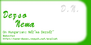 dezso nema business card